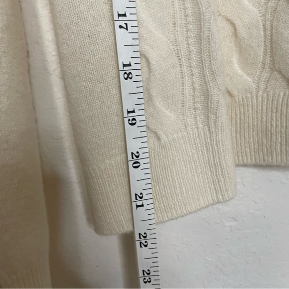 Scott & Scott Cashmere Cable Knit Ruffle Sweater - Picture 12 of 15